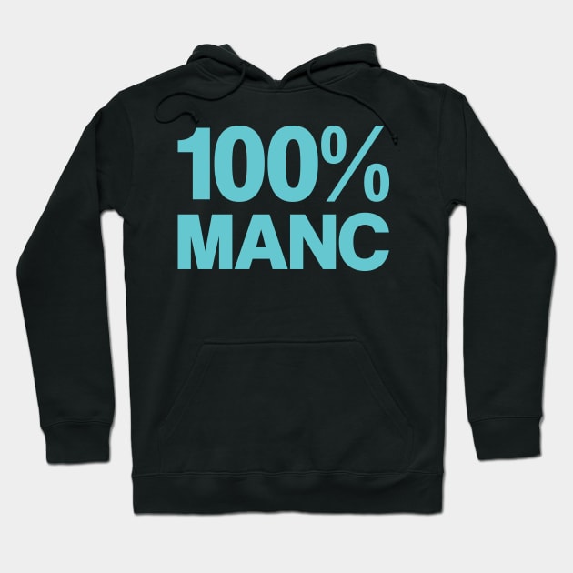 100% Manc (City Colours) Hoodie by madeinchorley